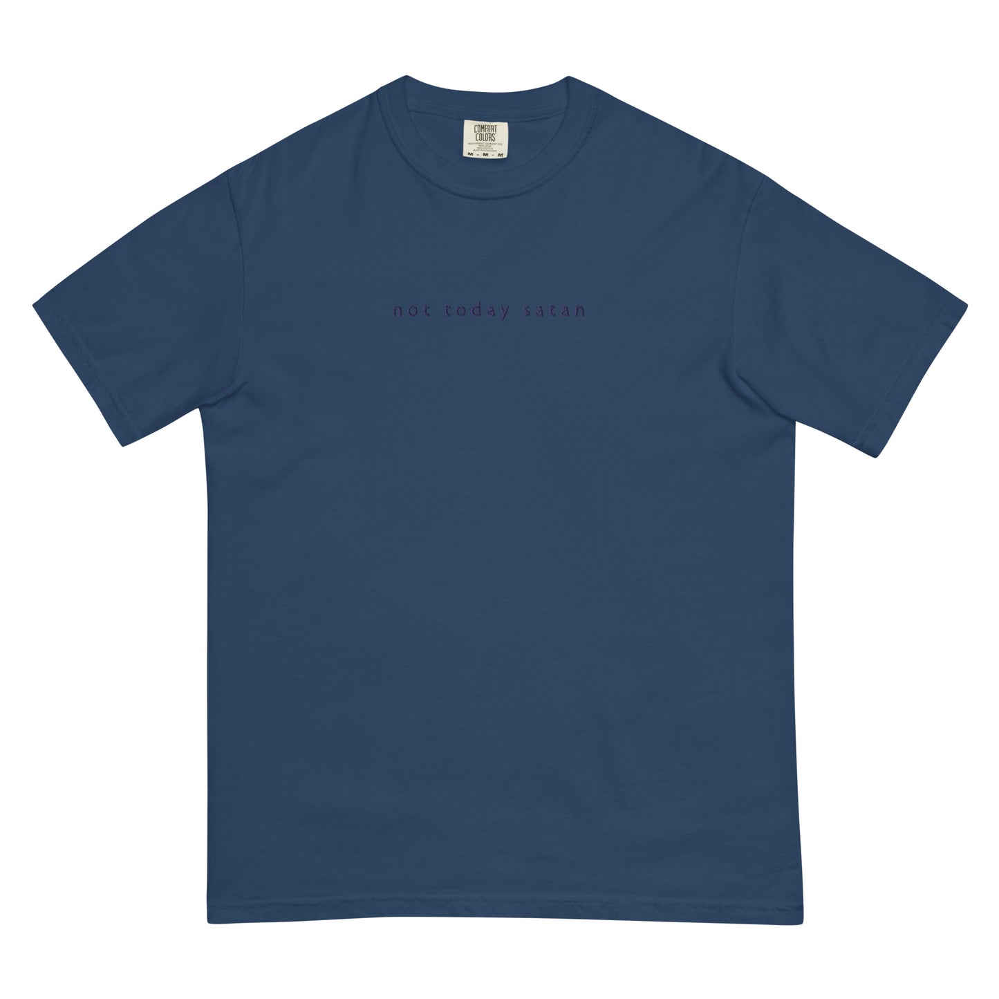Not today satan | Embroidered | Blue