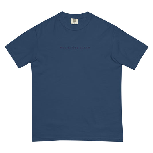 Not today satan | Embroidered | Blue