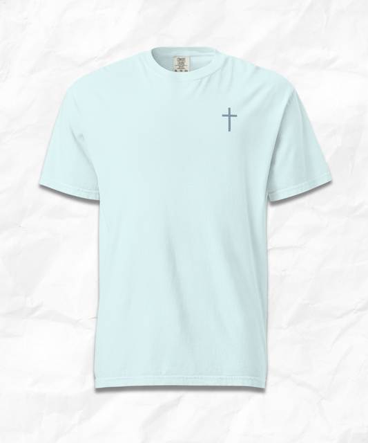 Embroidered Cross | Ice Blue