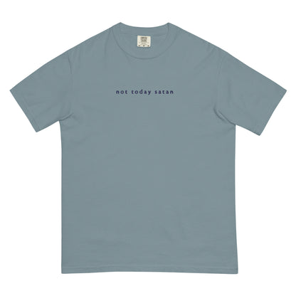 Not today satan | Embroidered | Light Blue